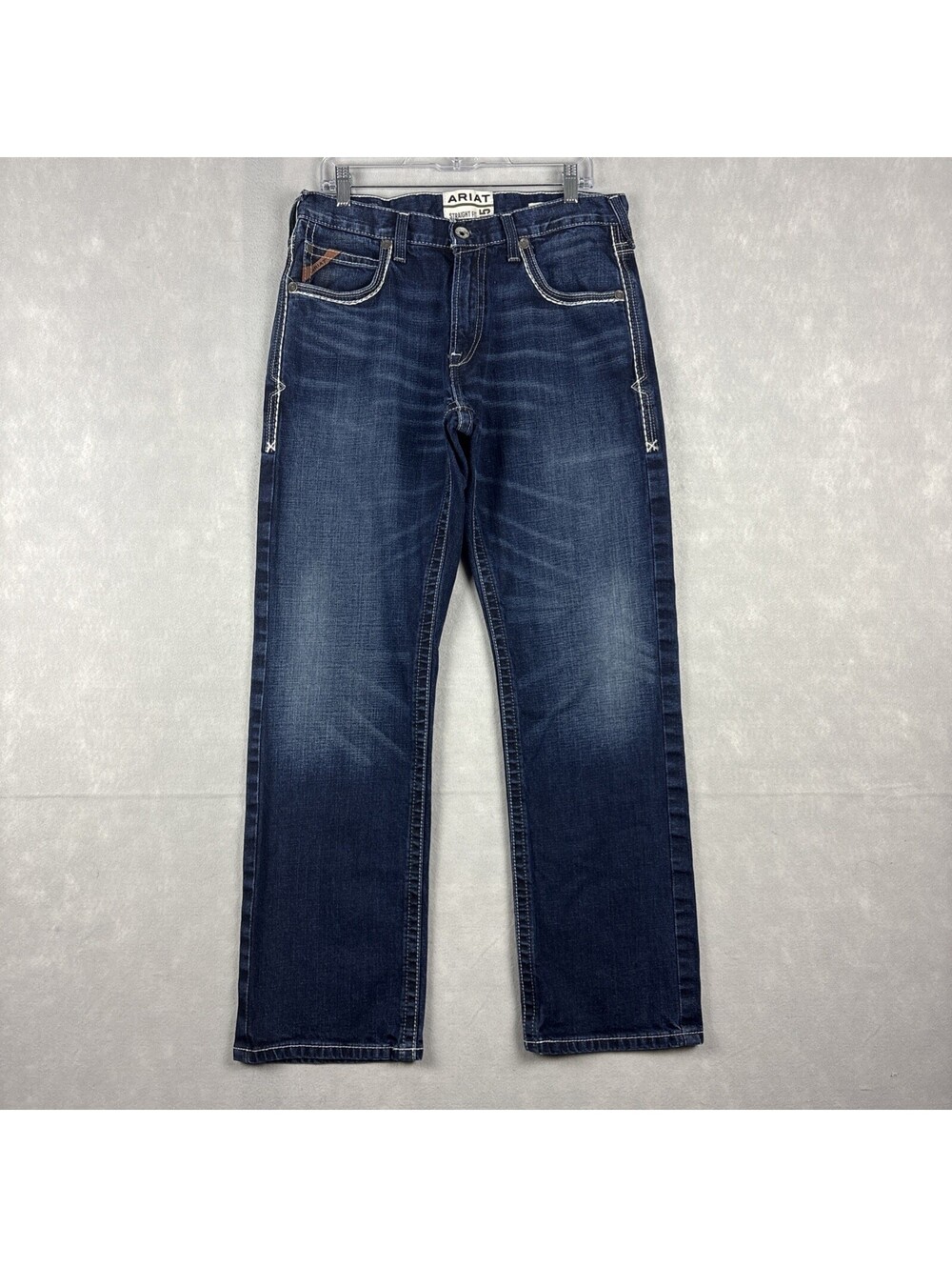Ariat M5 Straight Fit Straight Leg Mens Jeans Fits 33x32 Faded Whisker Cowboy